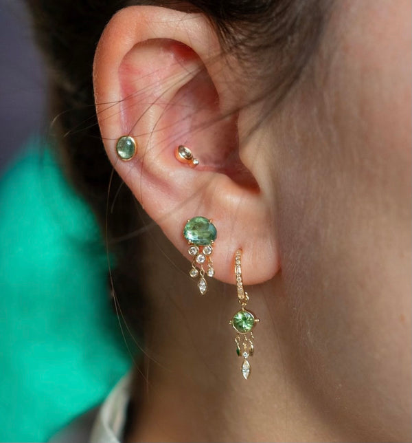 Jellyfish Tourmaline & Diamonds Earring