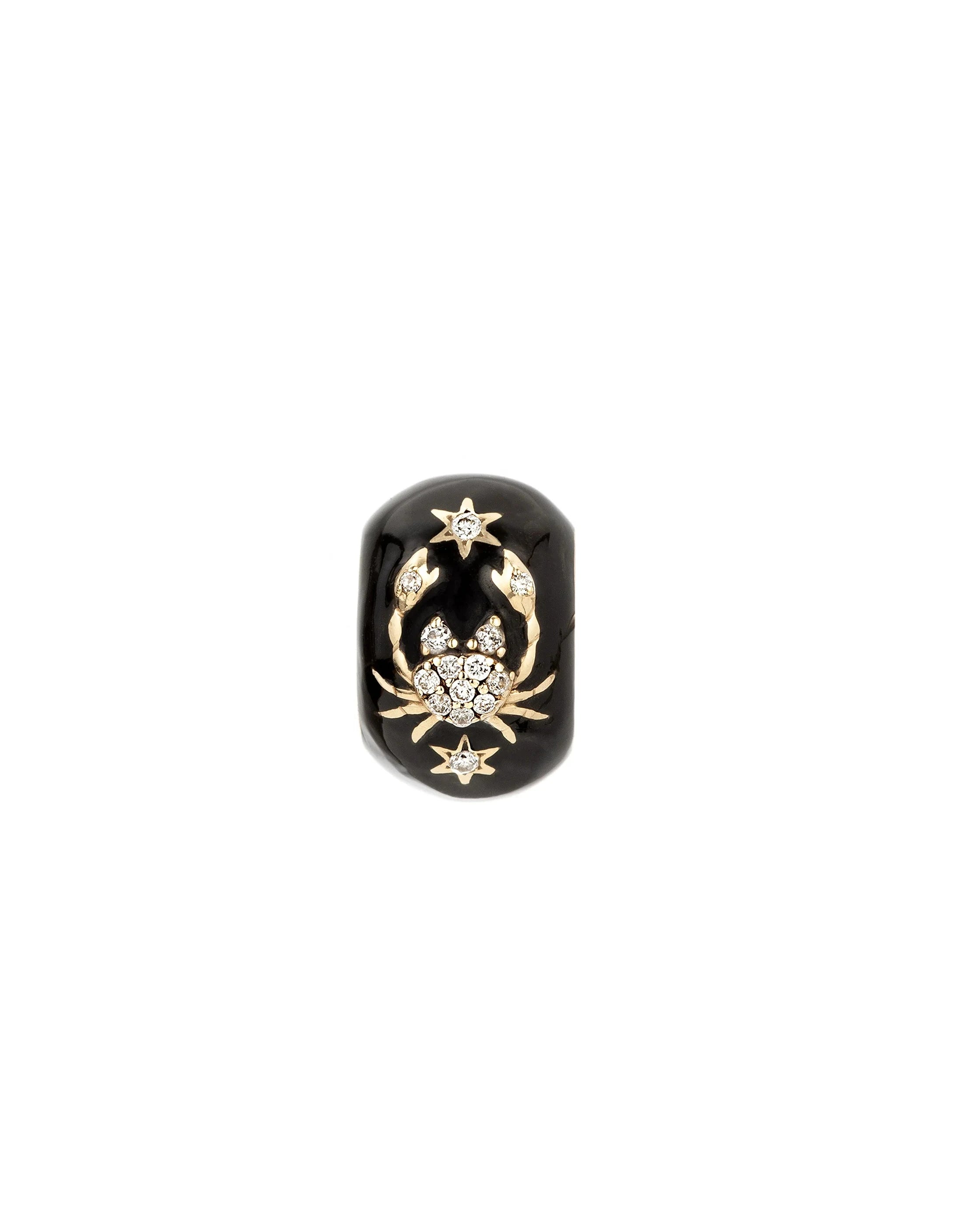 Zodiac Ceramic + Diamond Cancer Big Bead