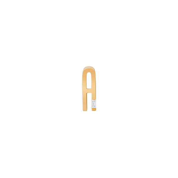 Slide-On Textured Chunky Initial with Baguette