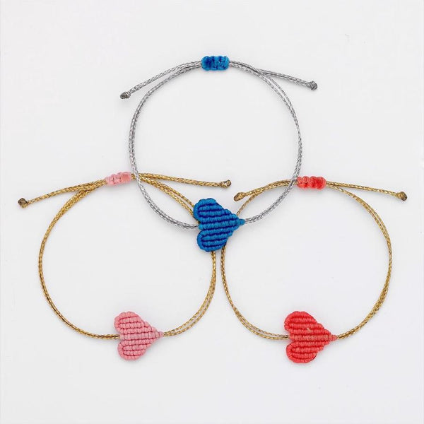 Heart string bracelet