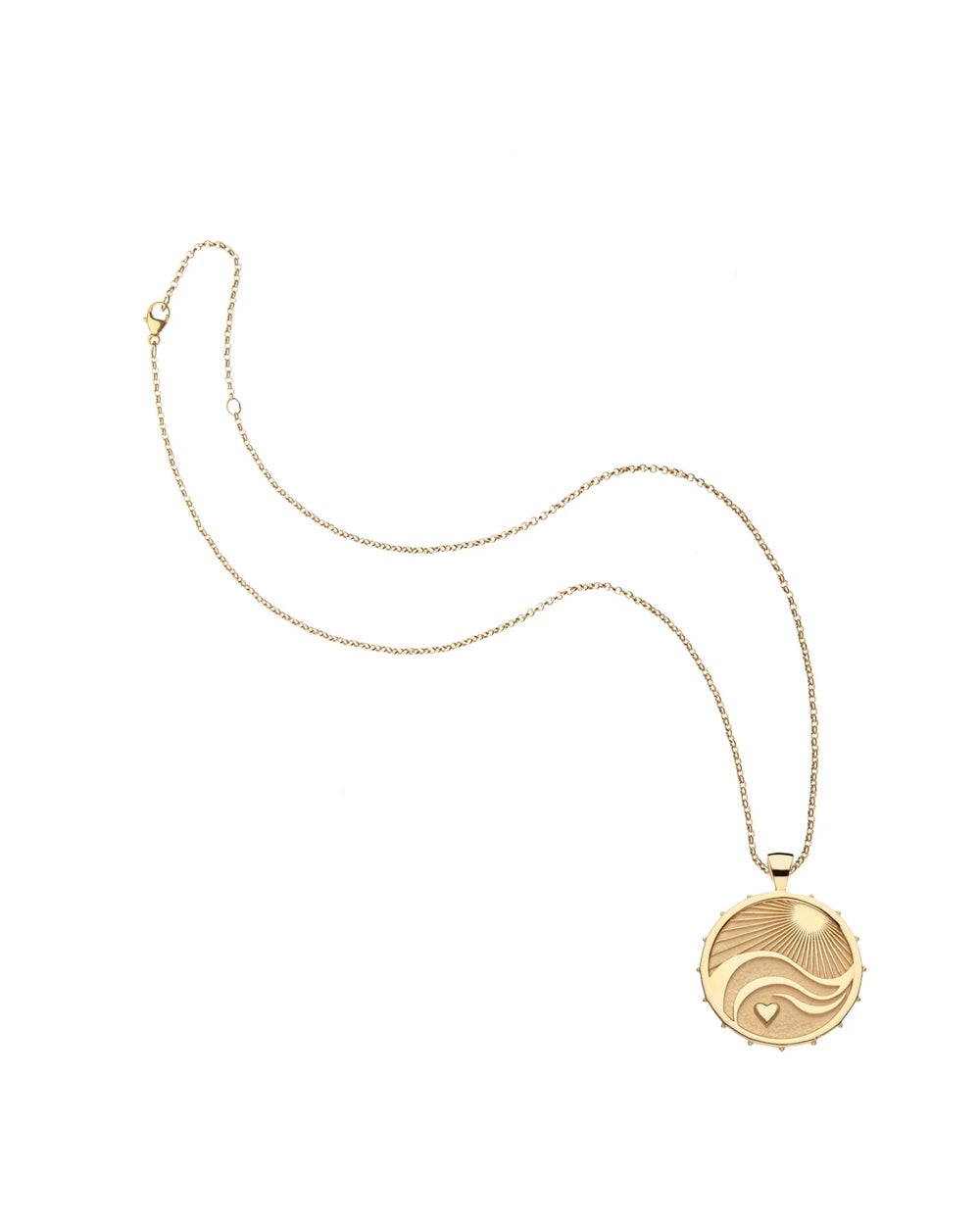 Jane Win Love–Courage–Strength Original Coin Necklace with Classic Rolo Chain