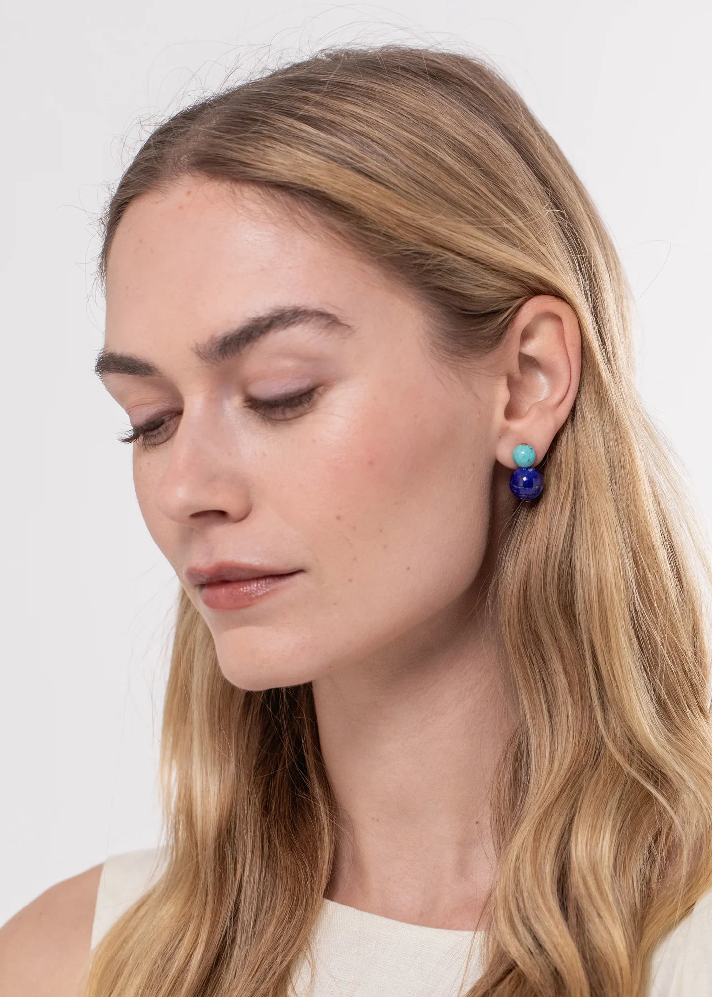 Cara Earrings in Lapis Multi