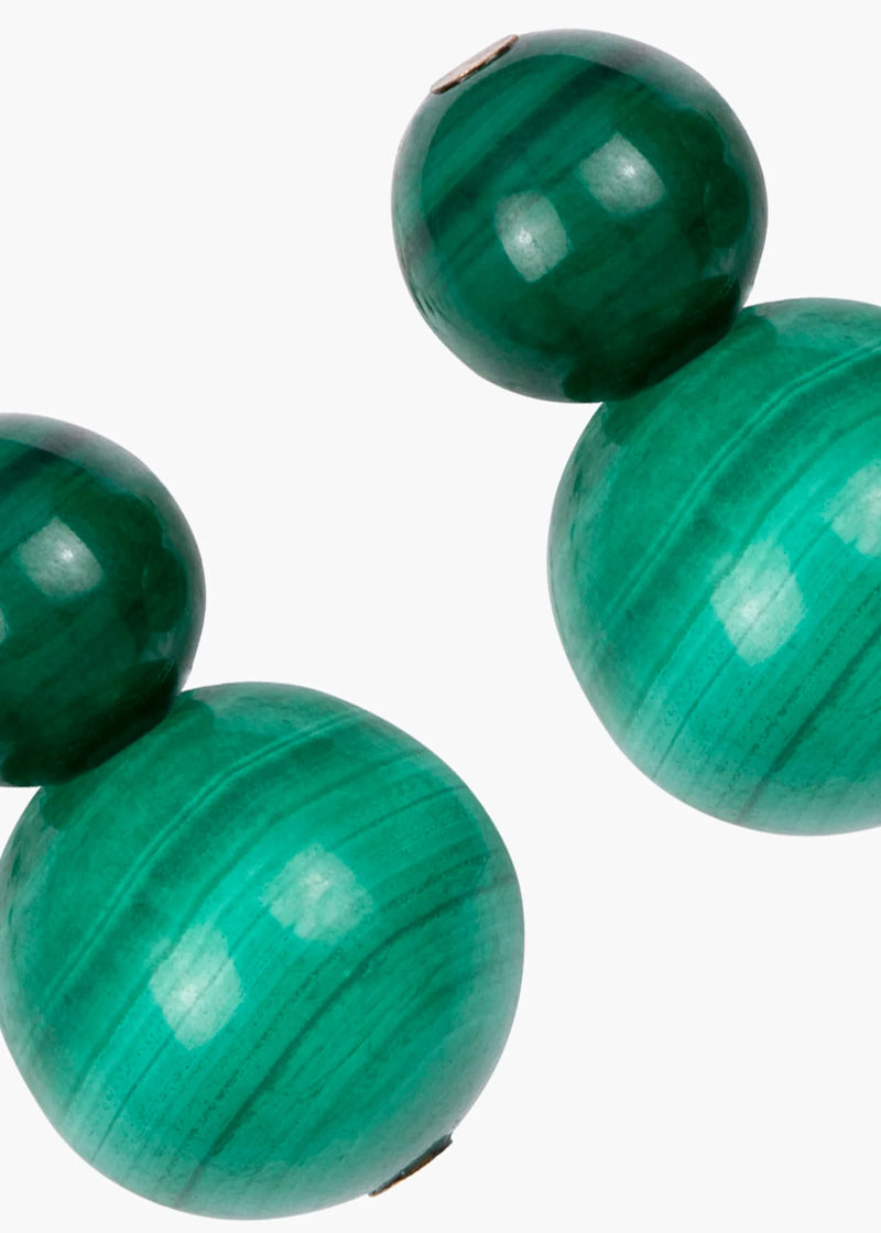 Cara Earrings Malachite