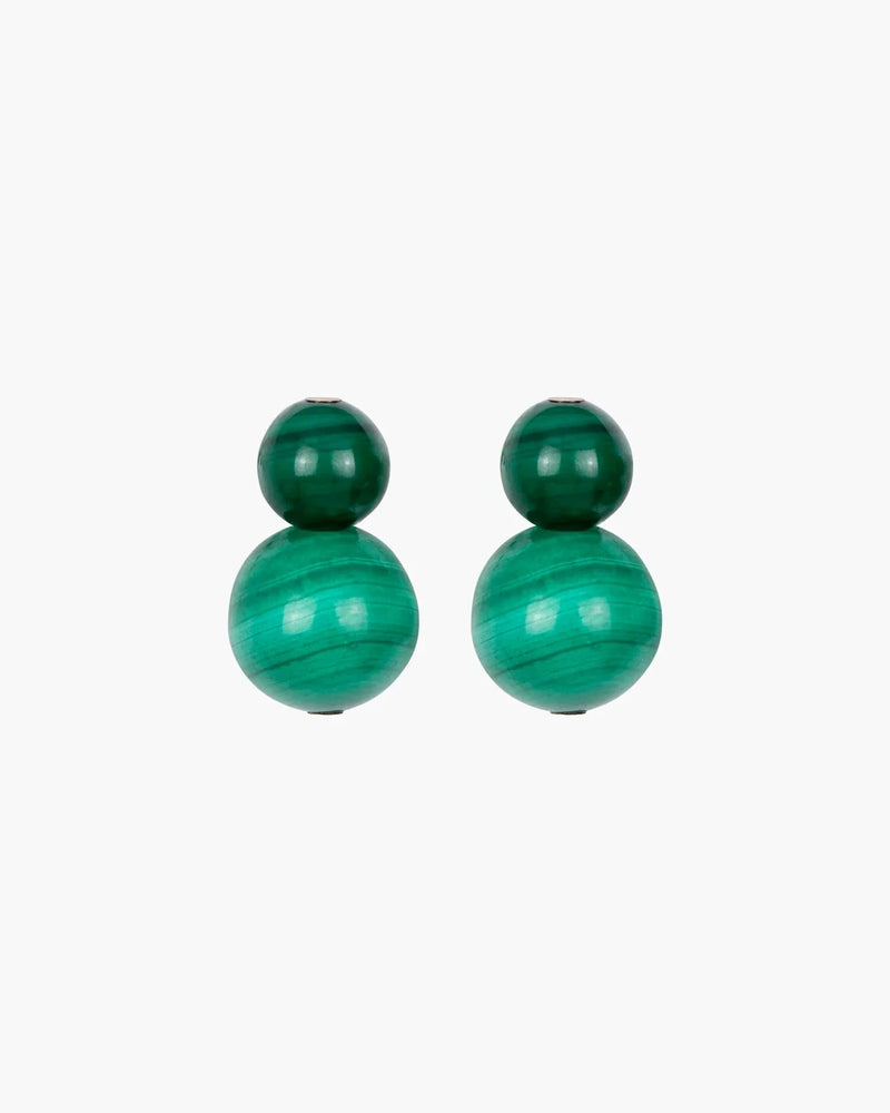 Cara Earrings Malachite