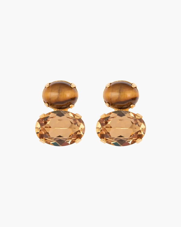 Yvette Earrings Tiger Eye