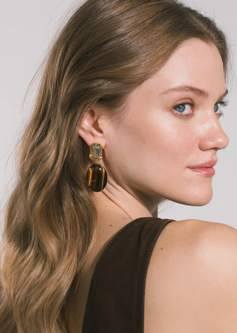 Xiomara Earrings Tigers Eye