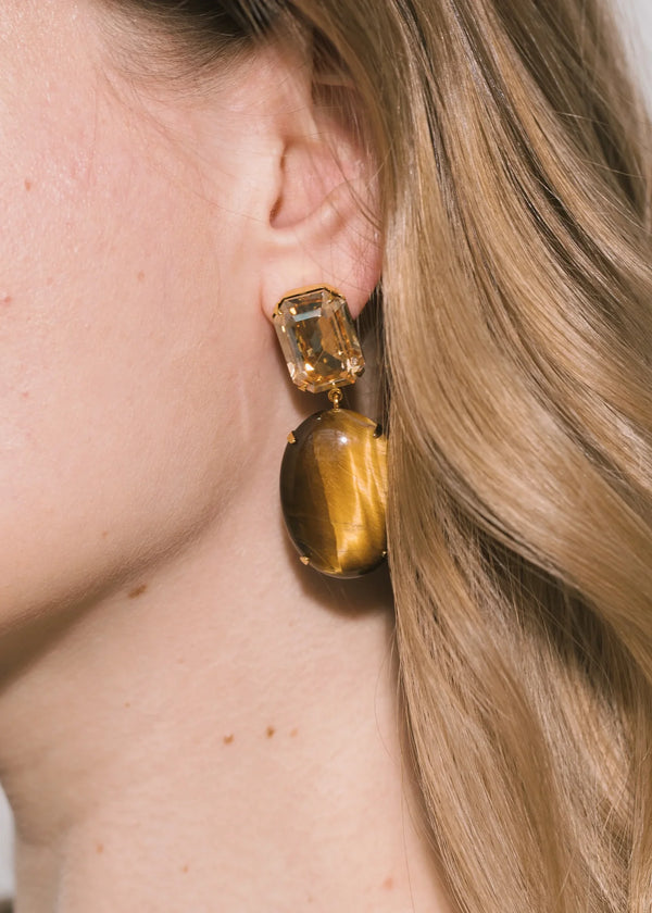 Xiomara Earrings Tigers Eye