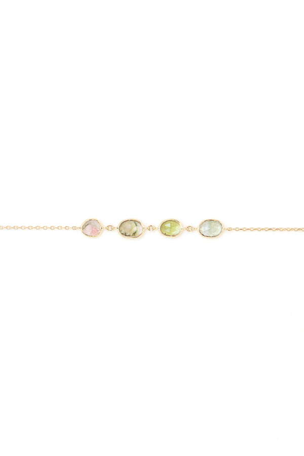 Yellow Gold and Tourmaline Bezel Bracelet
