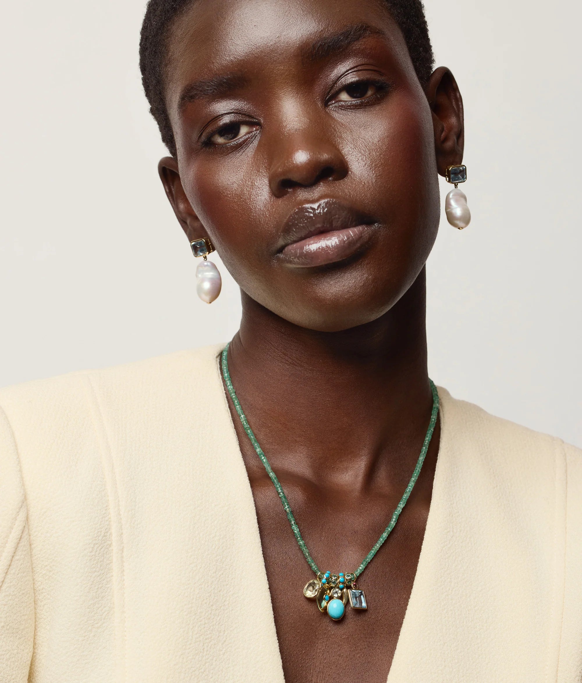 14k Gold Spacer in Turquoise