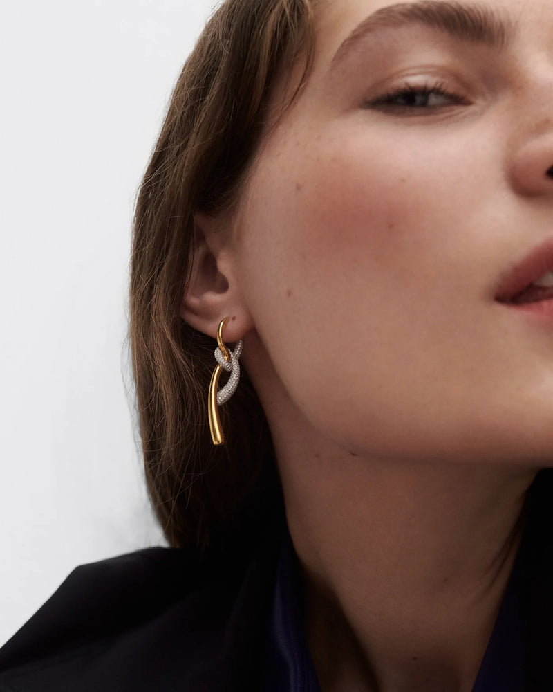 Pavé Twist hoops
