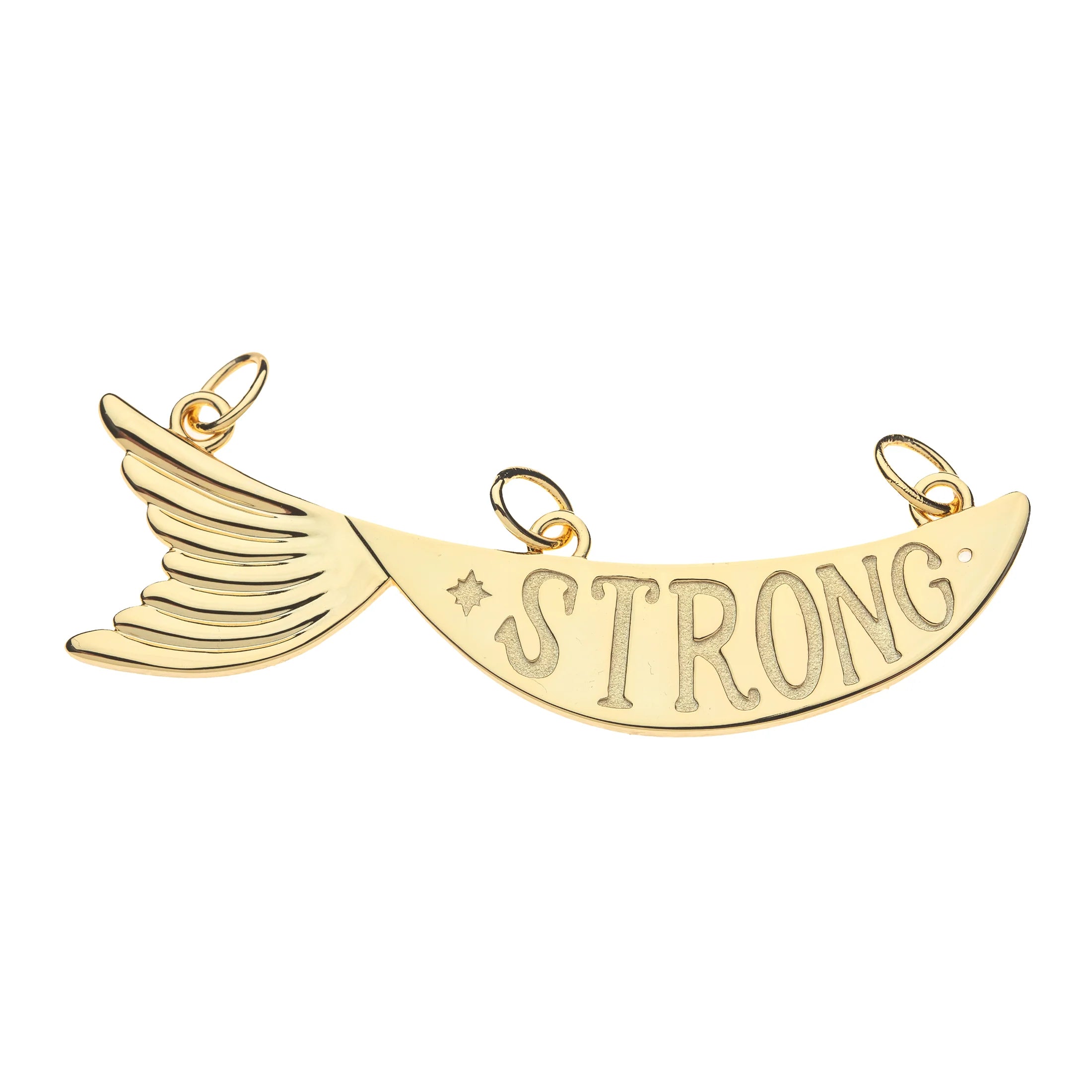 STRONG Keep Swimming Fish Pendant Necklace in Turquoise