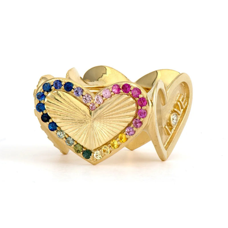 Four Sides of Your Heart Love Ring