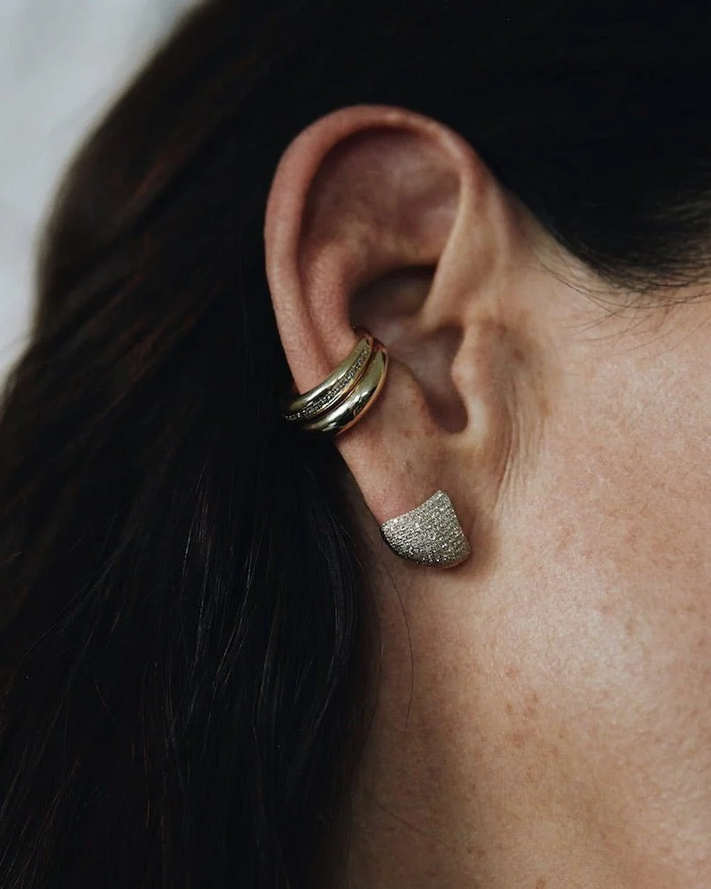 Small Apse Pavé Earrings