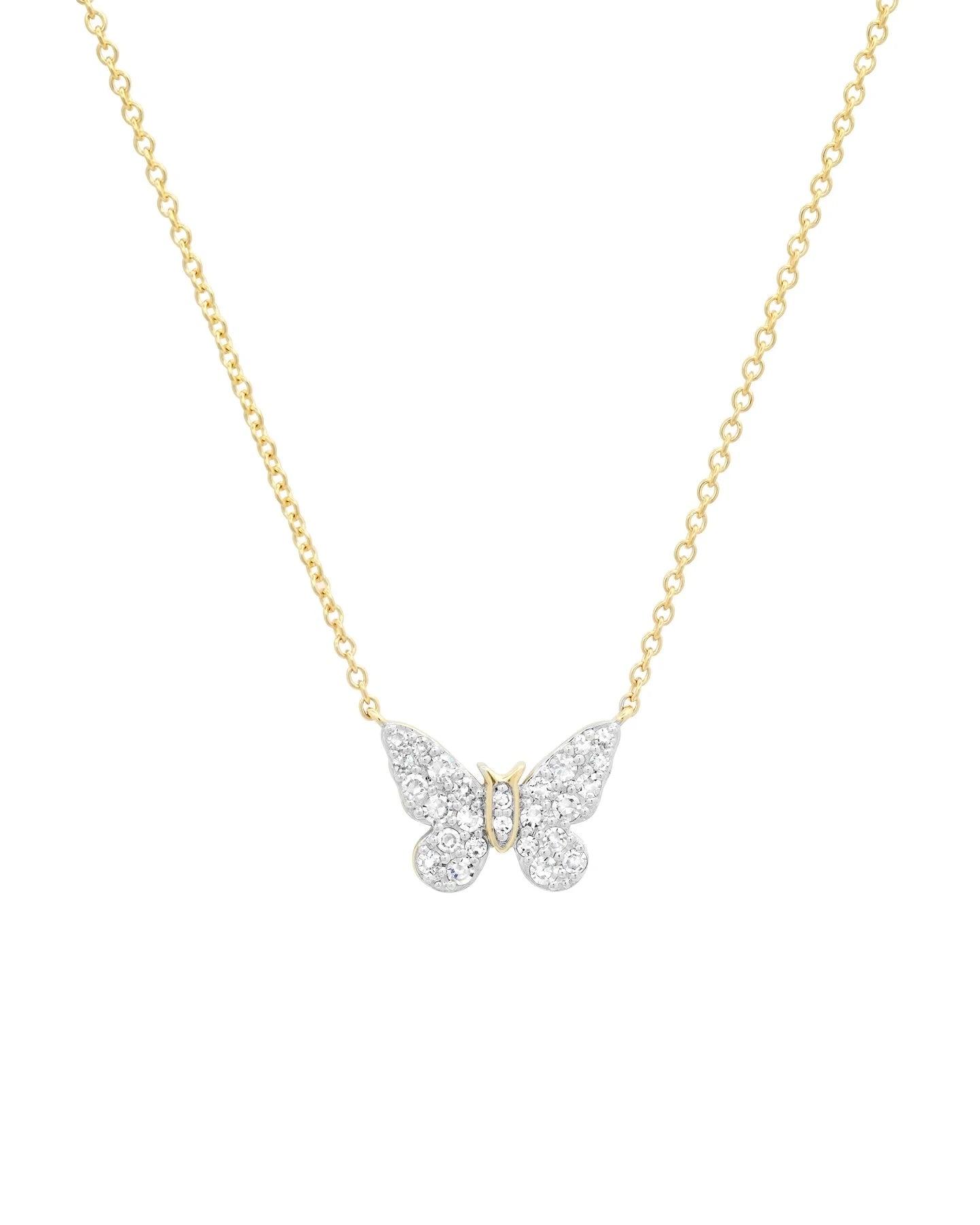 Mini Diamond Butterfly Necklace