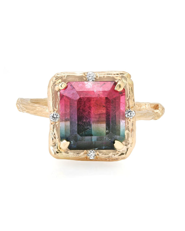 Tourmaline and Diamond Ring