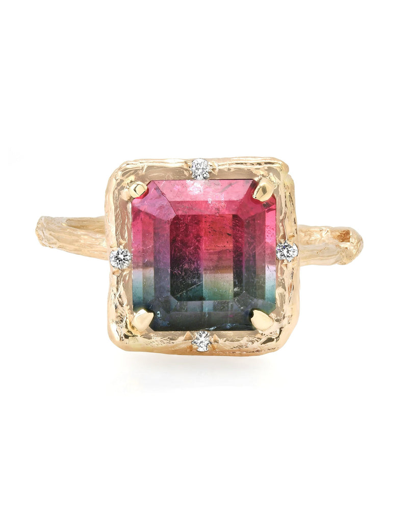 Tourmaline and Diamond Ring