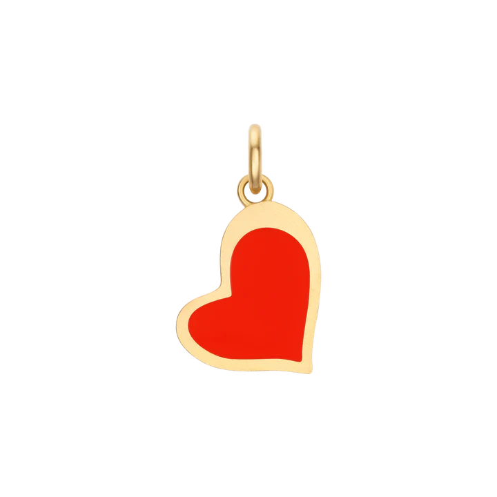 Dual Enamel Organic Heart Charm