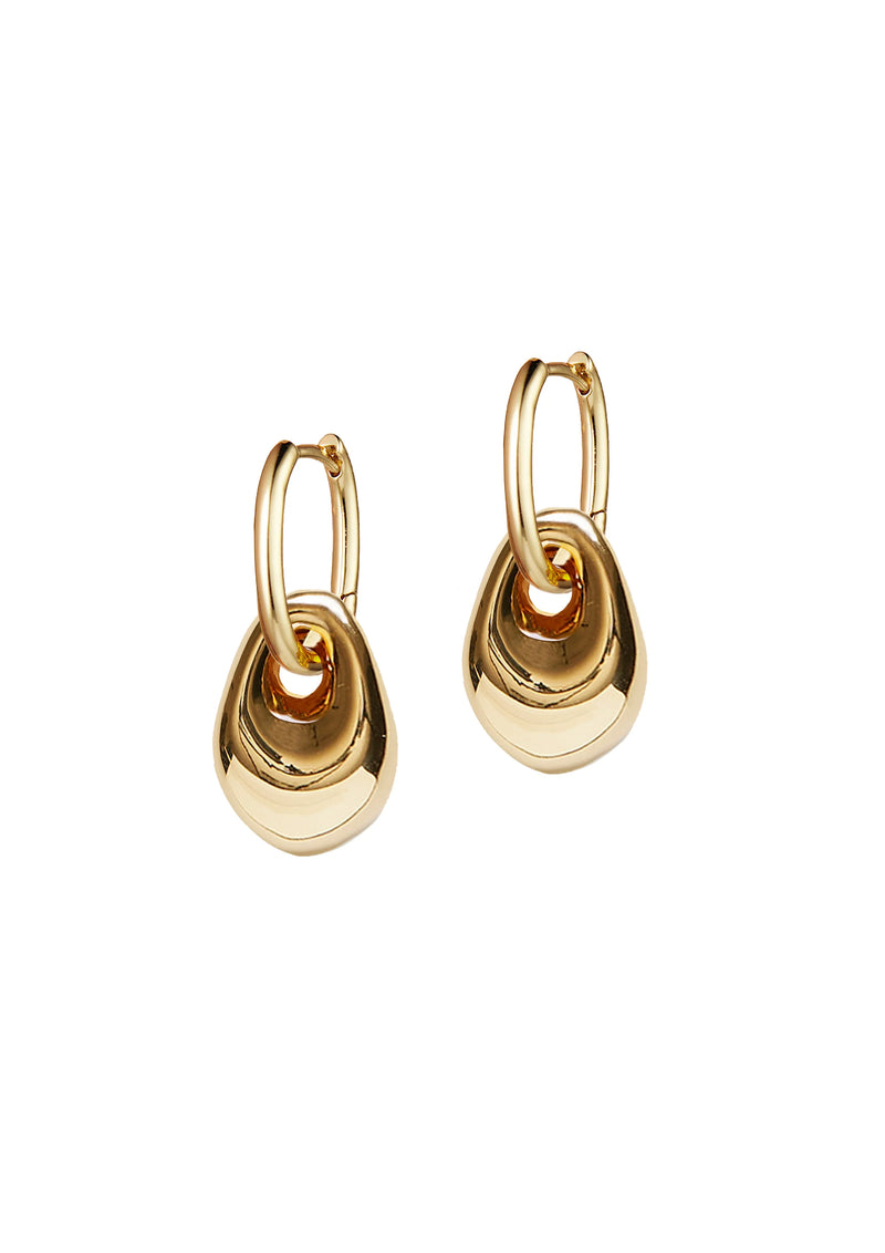 Golden Pebble Earring