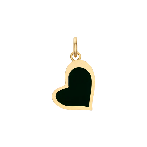 Dual Enamel Organic Heart Charm