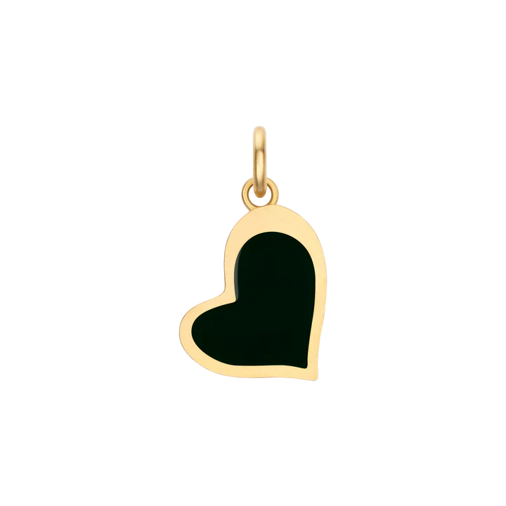 Dual Enamel Organic Heart Charm