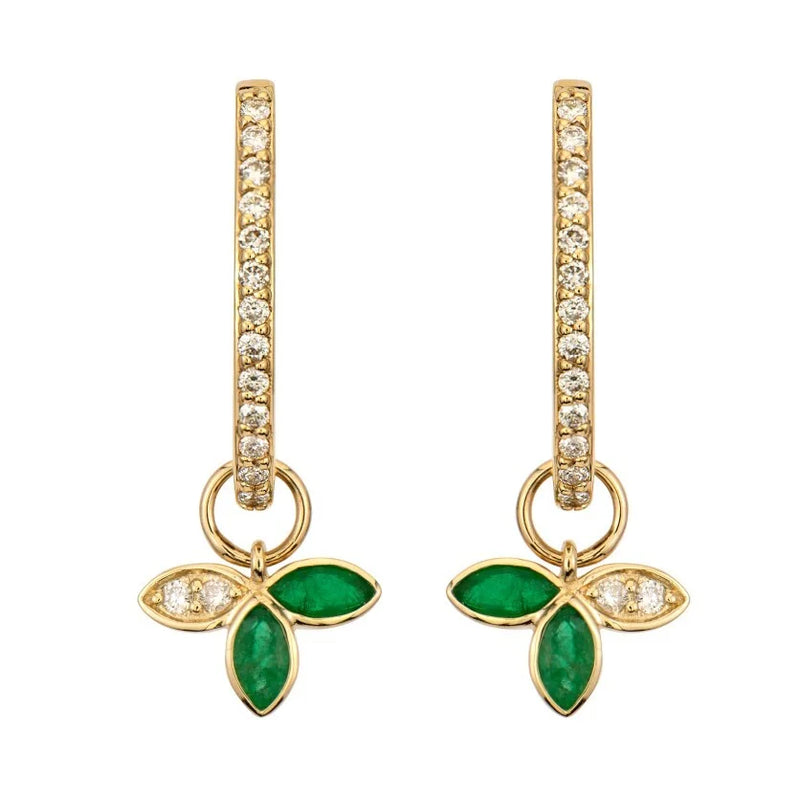 Single Three Stories Petal Charm Emerald