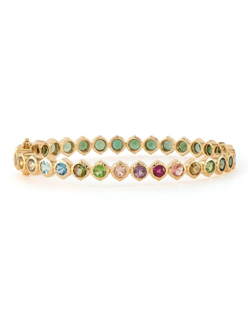 Wish On A Star Bezel Set Tourmaline Eternity Bangle