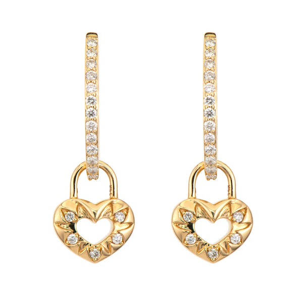 Open Love Explosion Double-Sided Heart Charm