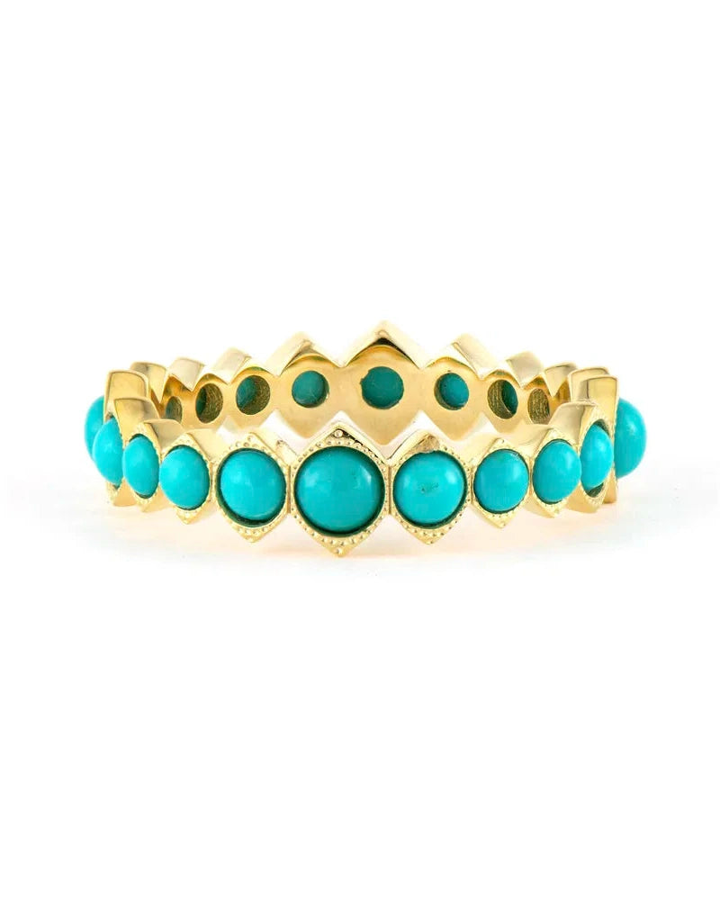 Graduated Show Your Love Bezel Set Turquoise Band