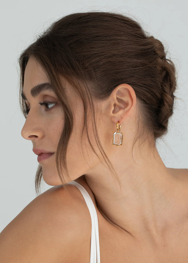 Joleen Hoop Earrings Crystal