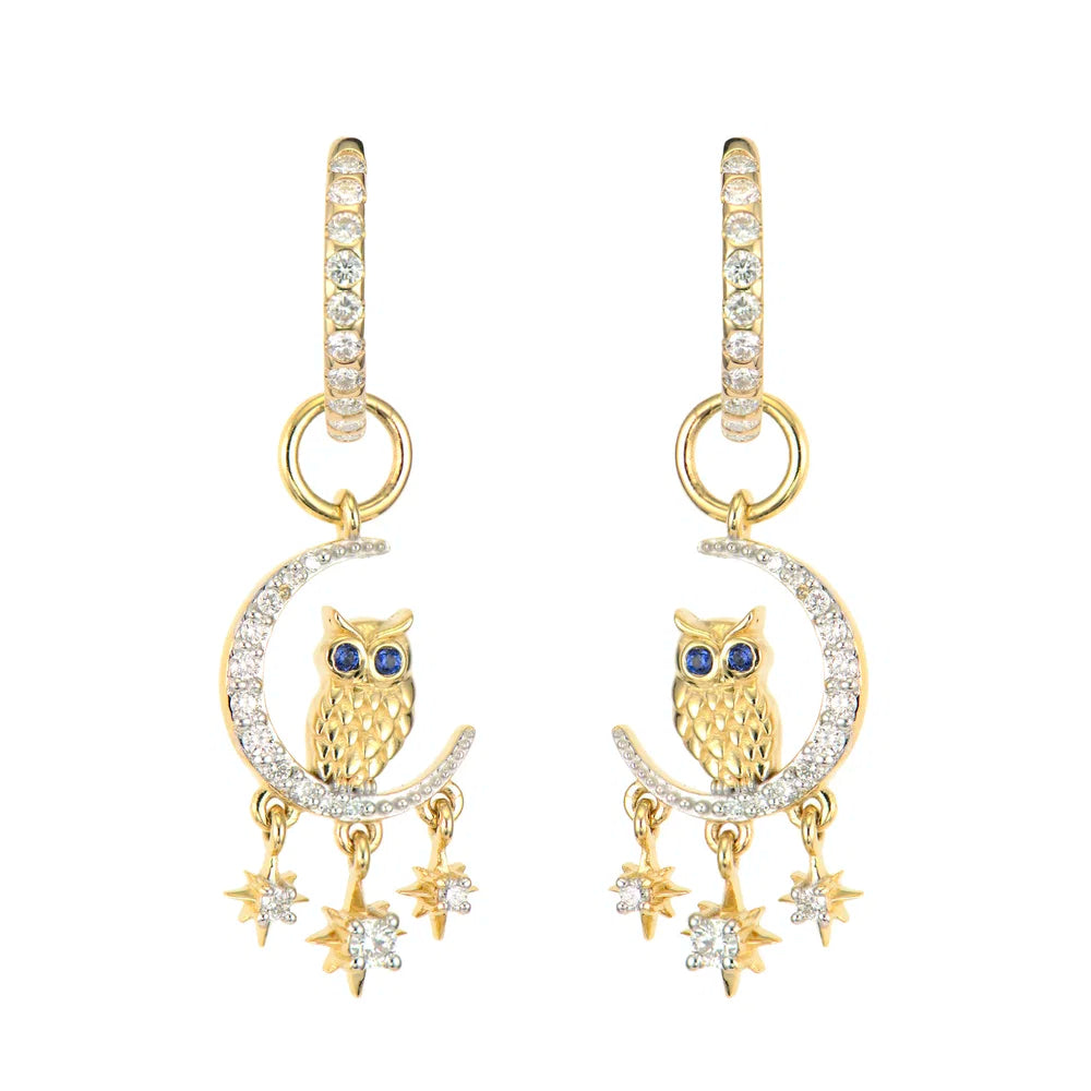 Small Moonlight Owl Charm