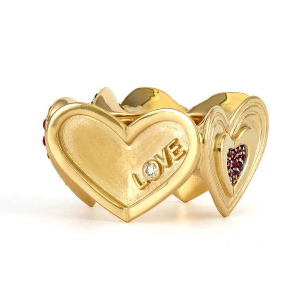 Four Sides of Your Heart Love Ring