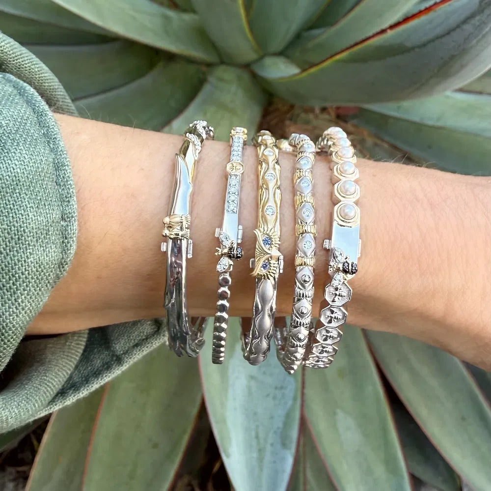 Two-Toned Diamond Branch Bangle