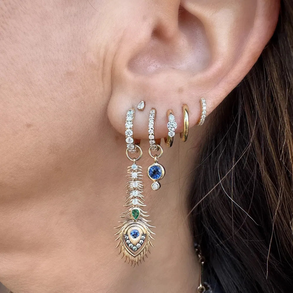 Peacock Eye Feather Charm