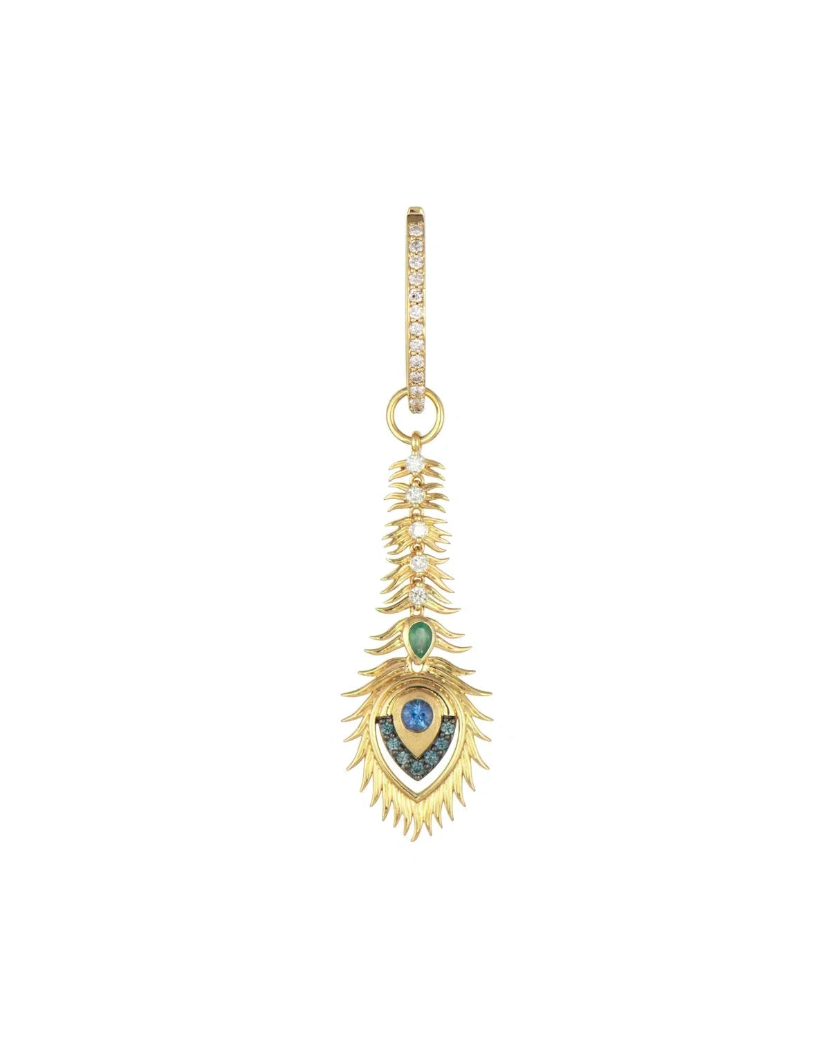Peacock Eye Feather Charm