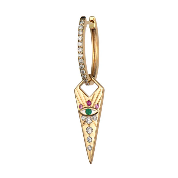 Single Double Sided Evil Eye Dagger Charm