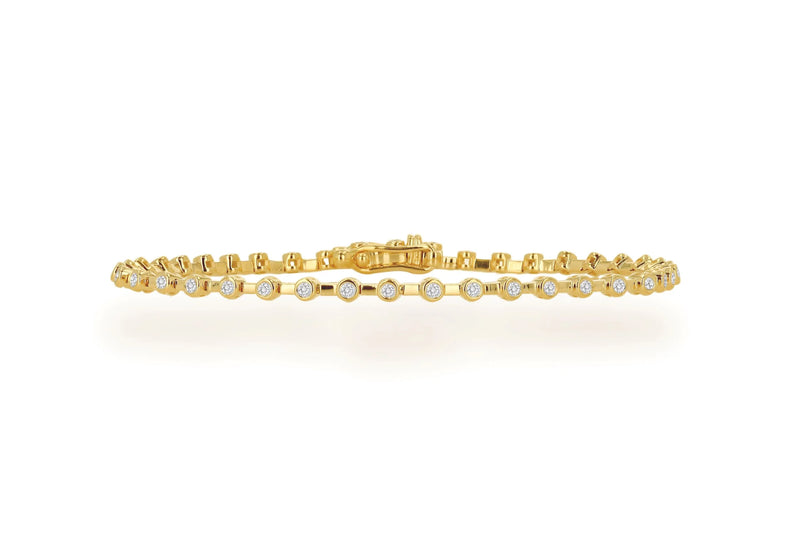 Diamond Bezel Space Line Bracelet