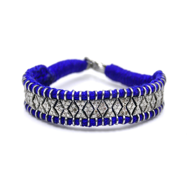 Janeiro blue brazilian bracelet 925 silver and diamonds