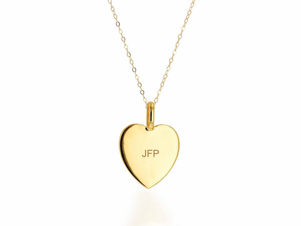 Personalized Oversized Gold Heart Charm Only