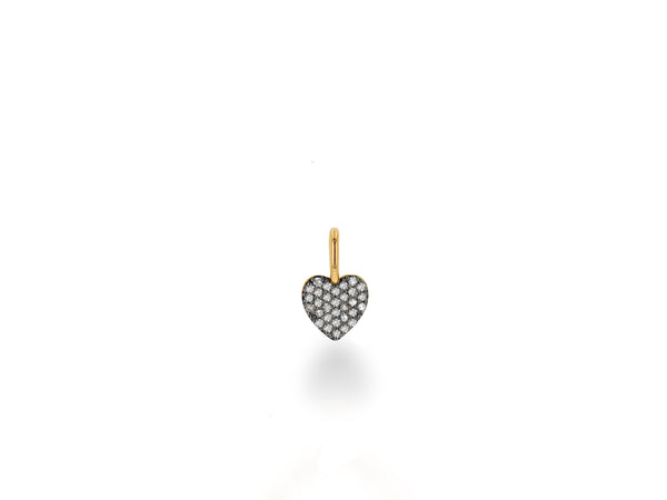 Mini Diamond Pave Heart Charm Only