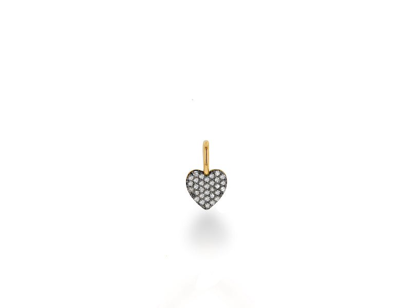 Mini Diamond Pave Heart Charm Only