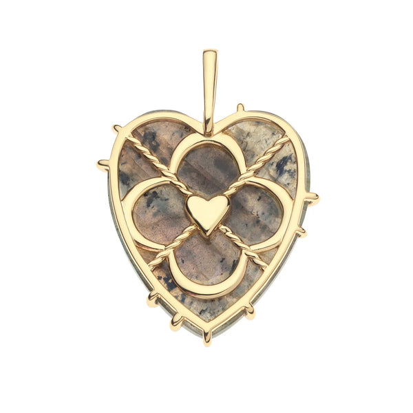 LOVE Carry Your Heart Pendant in Labradorite