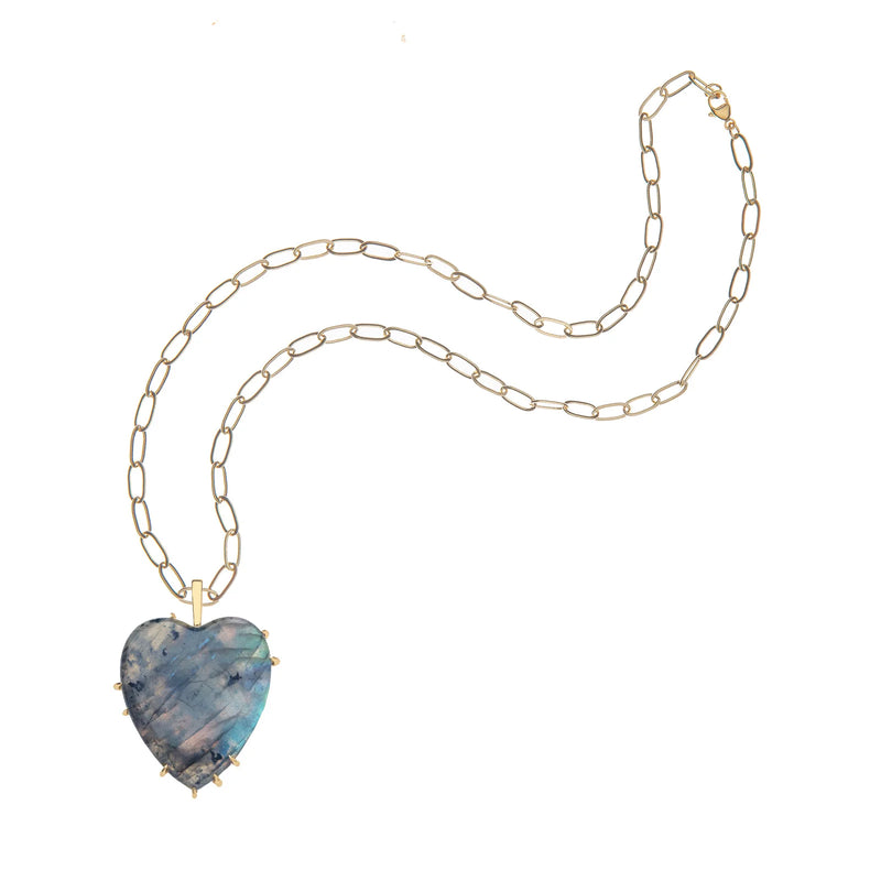 LOVE Carry Your Heart Pendant in Labradorite