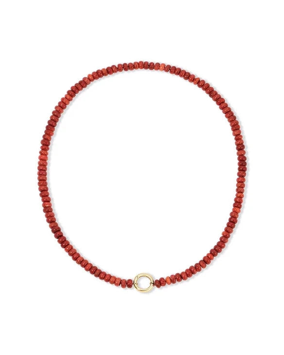 Charm Enhancing Coral Gemstone Necklace
