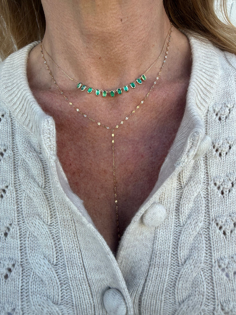One of a kind emerald necklace