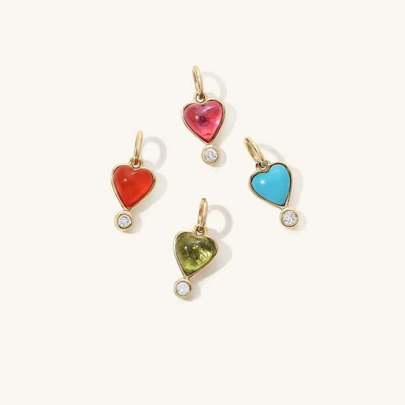 Diamond Byrdie Heart Charm