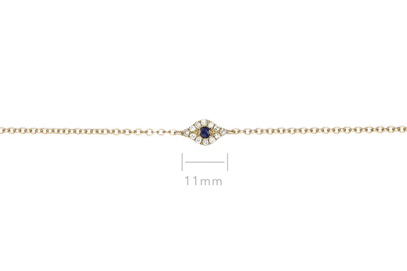 Diamond Evil Eye Chain Bracelet