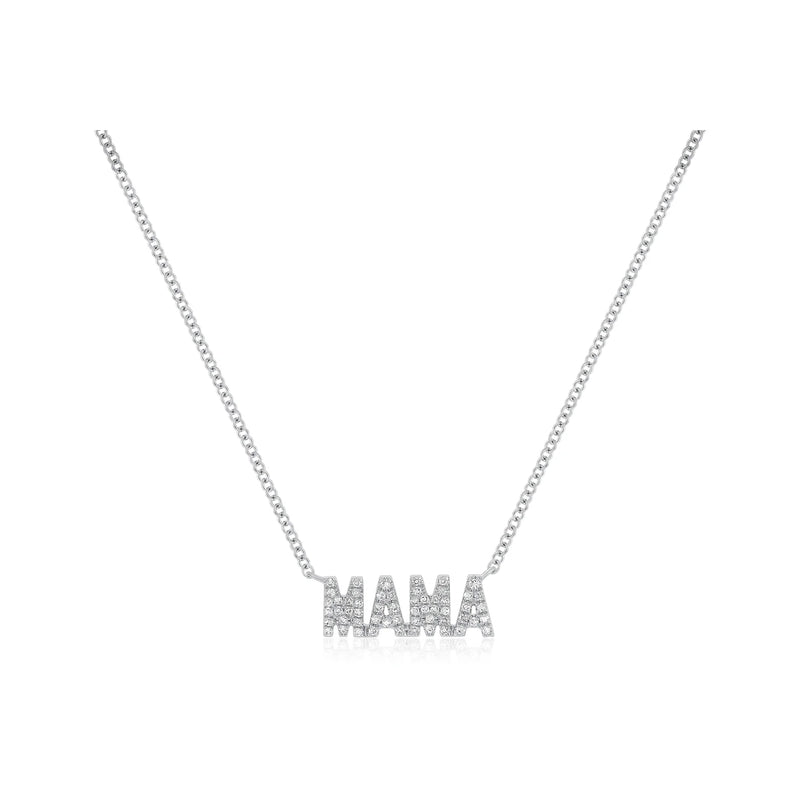 Diamond Mama Initial Necklace