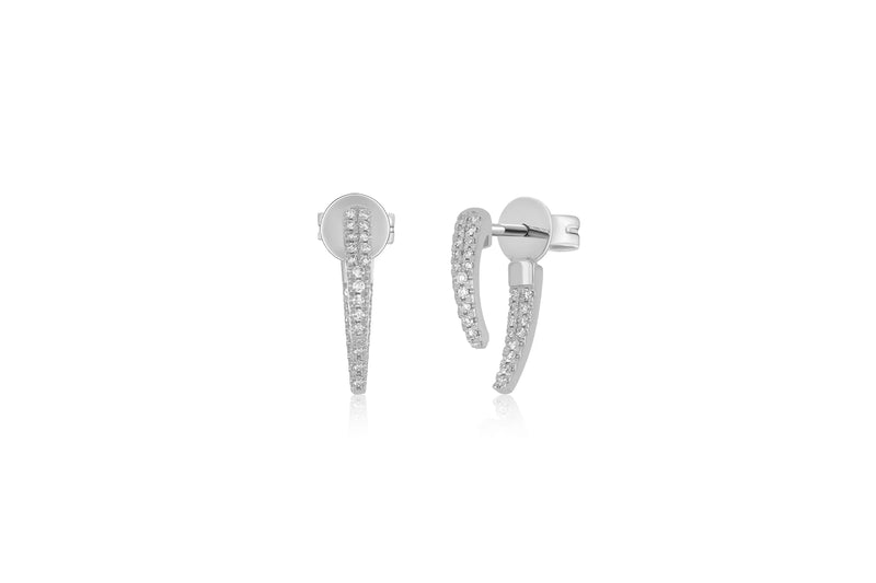 Mini Diamond Hook Earrings