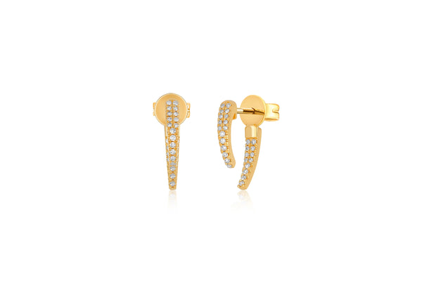 Mini Diamond Hook Earrings