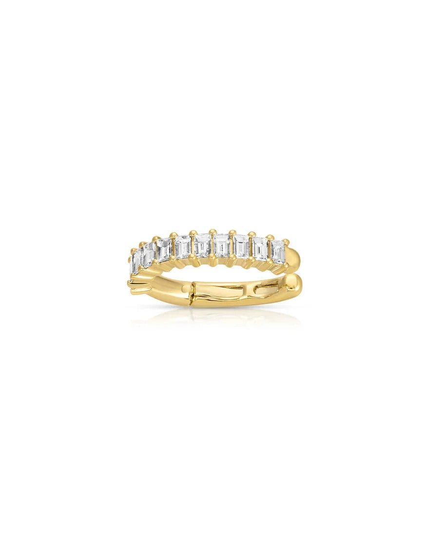 Prong Set Diamond Baguette Ear Cuff